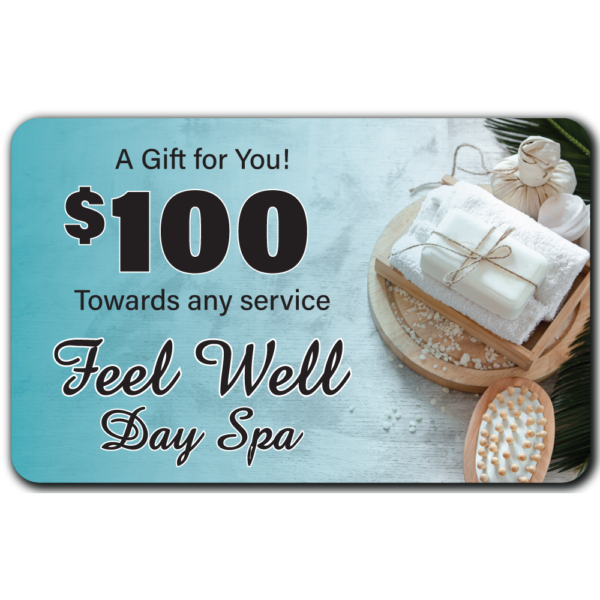 $100 Feel Well Day Spa Gift Card